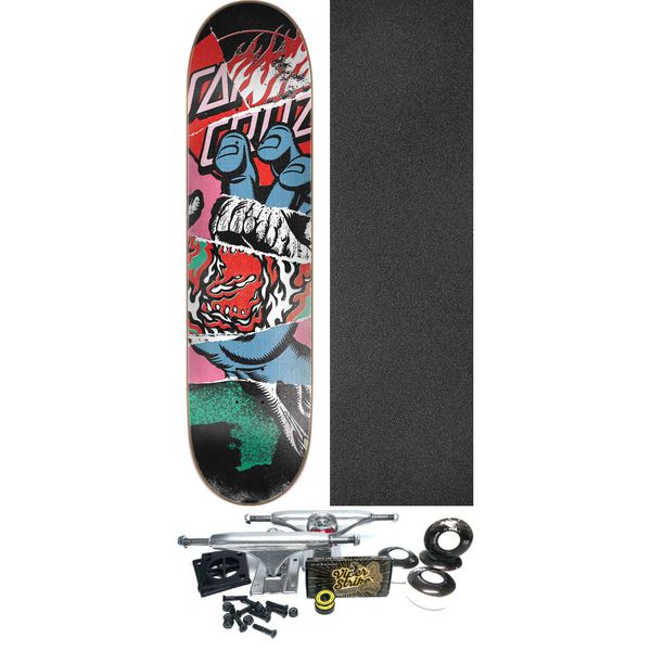 Santa Cruz Skateboards Hand Misprint Skateboard Deck Everslick - 7.75" x 31.6" - Complete Skateboard Bundle